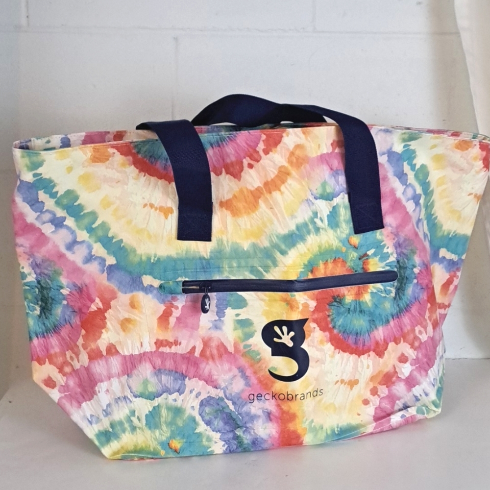 Geckobrands oversized 25L waterproof cooler tote Tie Dye